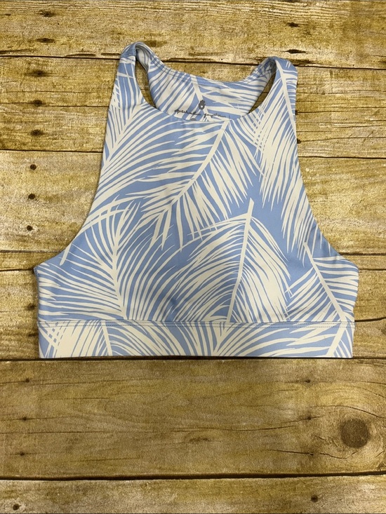 Other - Spiritual GangsterLight Blue & White Palm Print Racerback Sports Bra Size Small